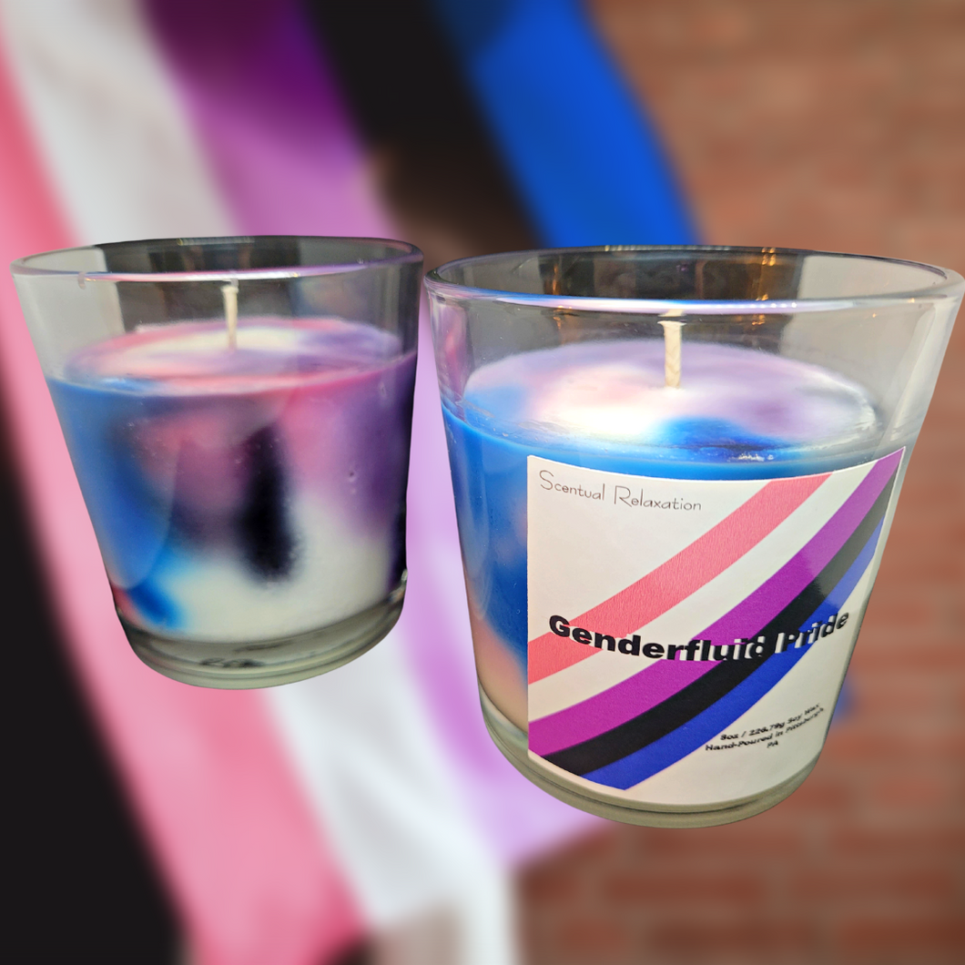 Genderfluid Pride Candle