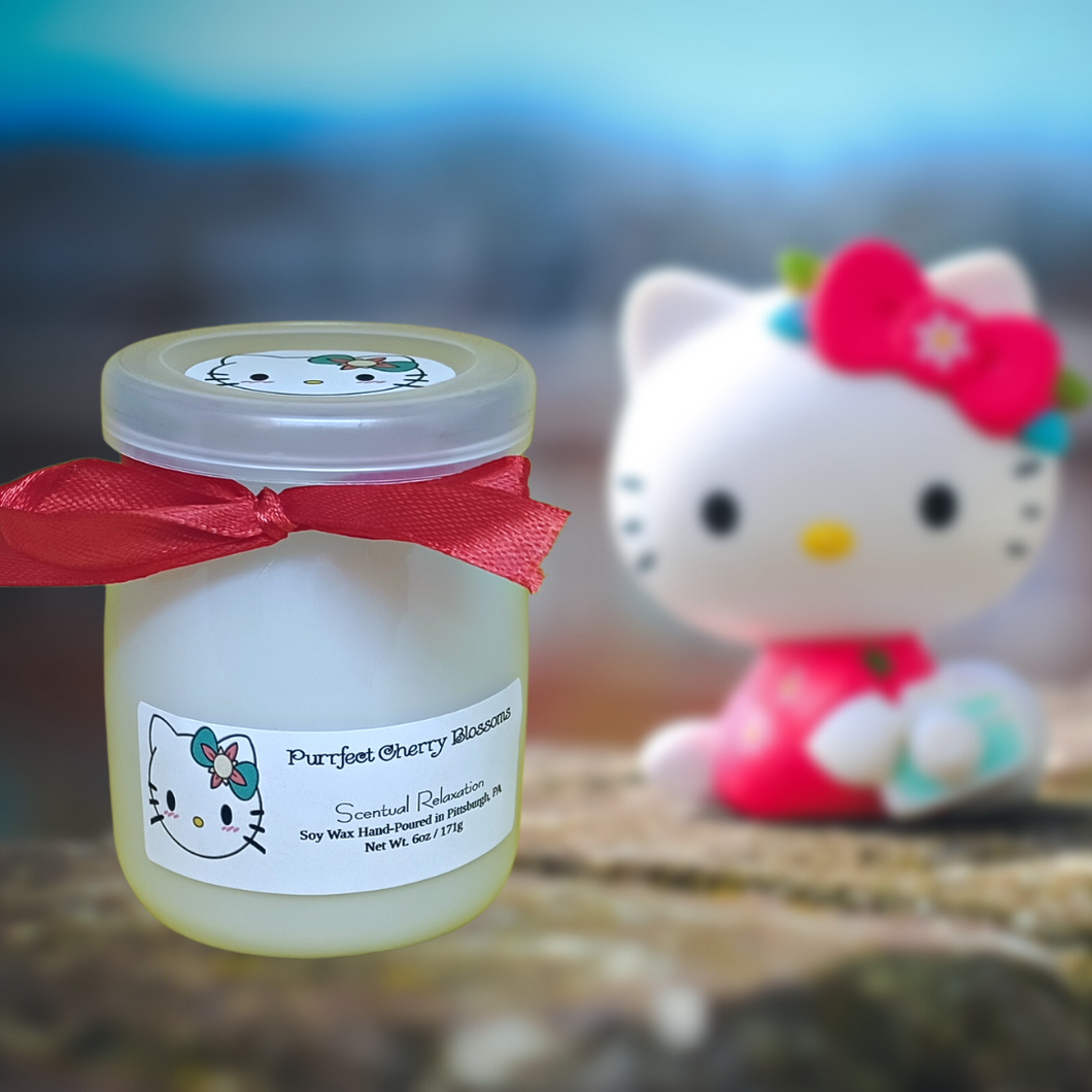 Purrfect Cherry Blossoms Candle